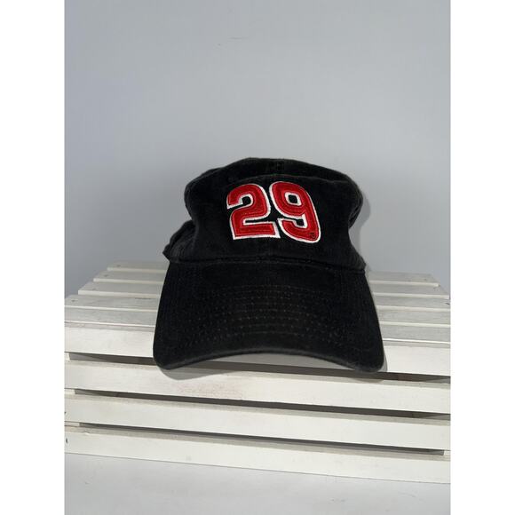 Kevin Harvick Hat Cap Strap Back Black Red NASCAR Racing Mens One Size Chase - Picture 1 of 5